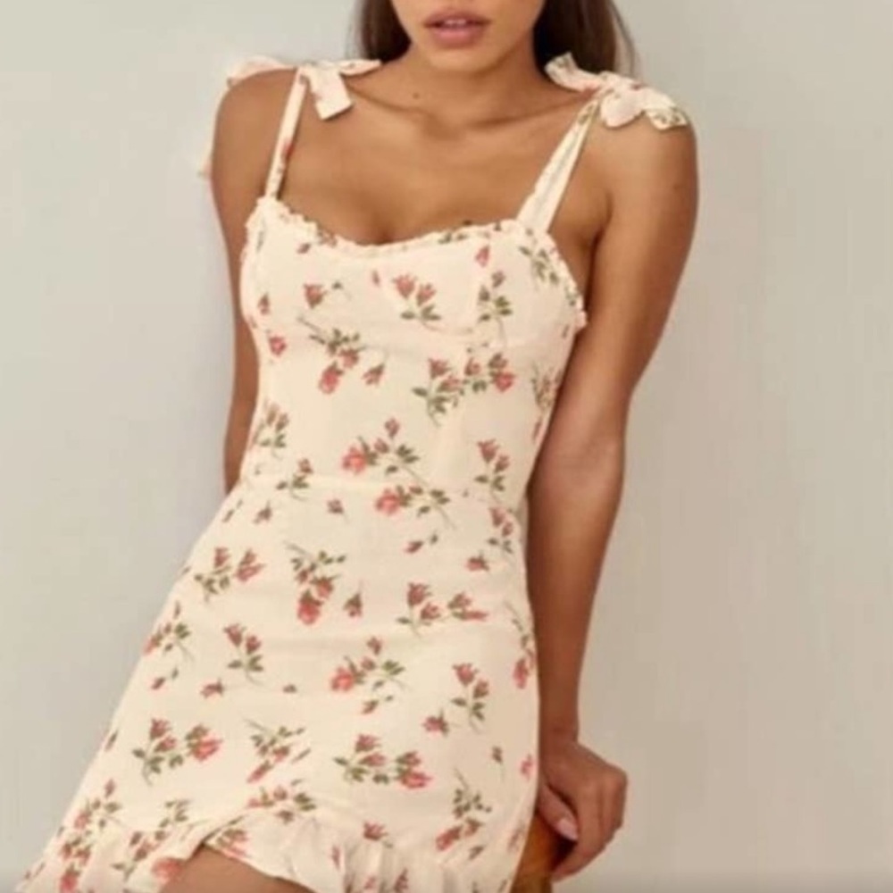 Reformation Christine Mini Dress Florence NWT - Picture 2 of 8